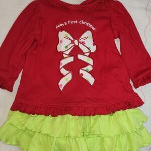 Okie Dokie Red and Green Baby's First Christmas Set